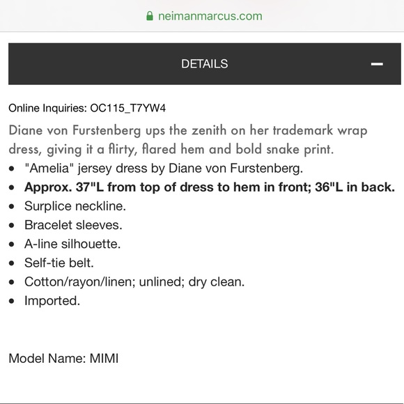 Diane VonFurstenberg DVF AMELIA WRAP DRESS Sz 6 - Picture 8 of 8